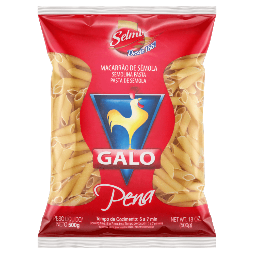 Macarrão De Sêmola Pena Galo 500g